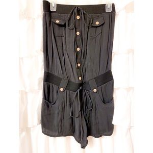 Strapless Black Romper